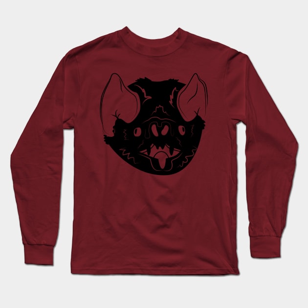 Bat, Adorable Nightmare Puppy of the Sky - Halloween Nature Design Long Sleeve T-Shirt by sadsquatch